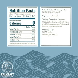 Falksalt - Natural Sea Salt Flakes, Handcrafted, Kosher, and All Natural Finishing Salt (2.47 oz)