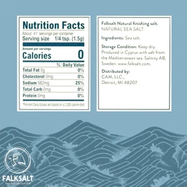 Falksalt - Natural Sea Salt Flakes, Handcrafted, Kosher, and All Natural Finishing Salt (2.47 oz)