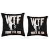 WTF Where's the Fish, Fishing Throw Pillow