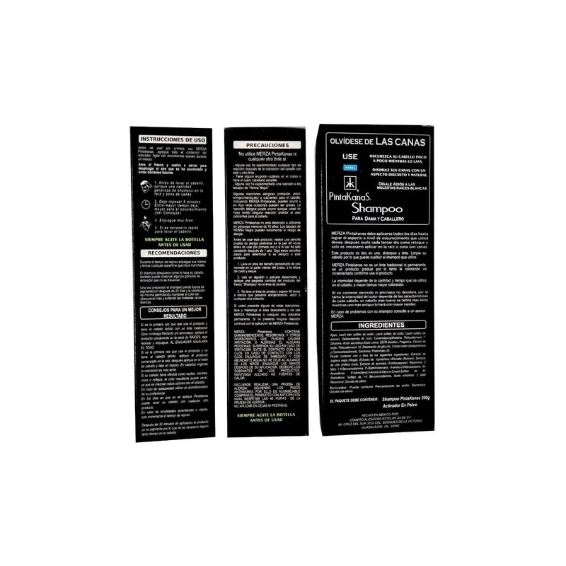 Shampoo Pintakanas 4 Piezas Sin Peroxido Ni Amoniaco