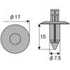 STRAIGHT 09409-083085-5ES 44-080 Push Rivet, Suzuki 0.3 inch (8 mm)