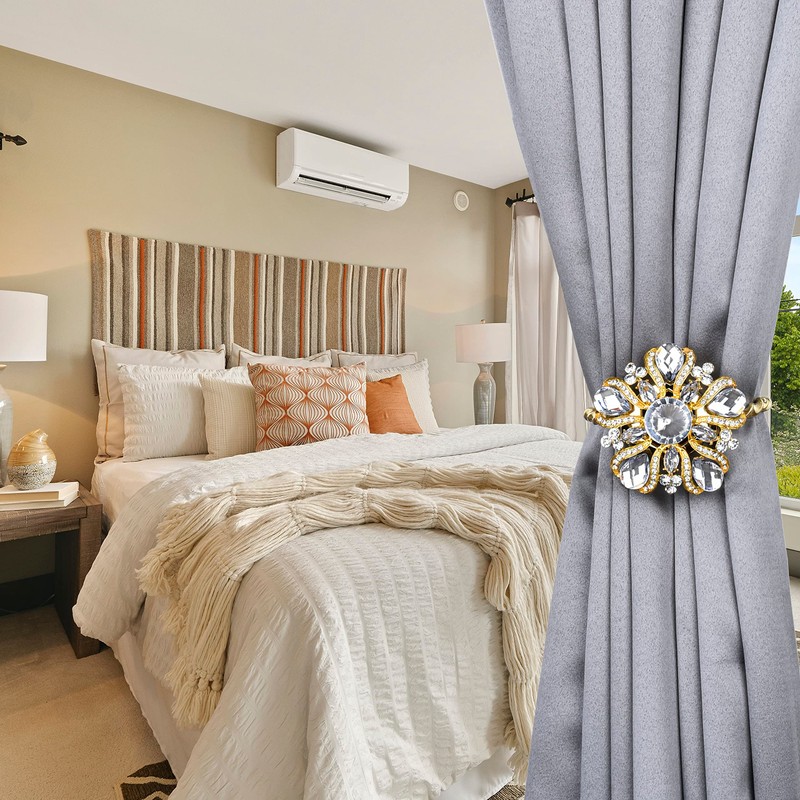 SUQ I OME Luxury Big Crystal Magnetic Curtain Tieback Holdback