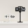 mooas Standing Height Adjustable Flip Desk Clock (White), Retro Vintage