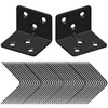 40 Pieces Stainless Steel Angle Connectors, 90° Metal Angle Heavy