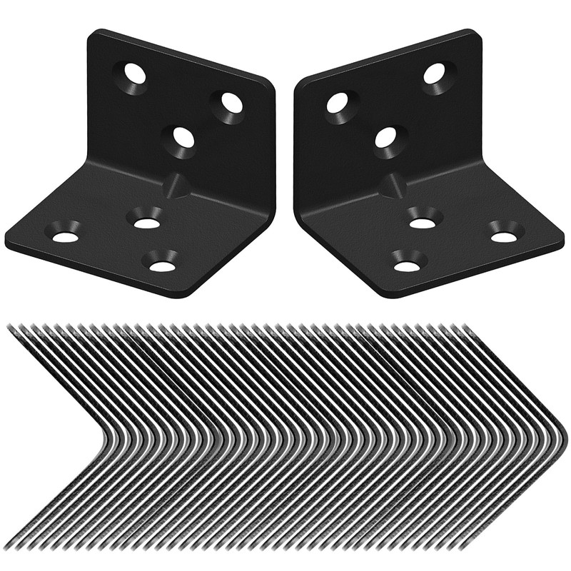 40 Pieces Stainless Steel Angle Connectors, 90° Metal Angle Heavy