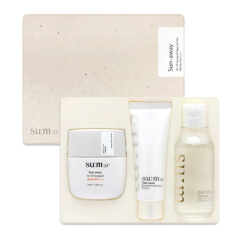 Su:m37 degrees Sun Away Air Fit Sunquid special set 50ml