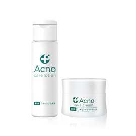 Acne Care Medicated Acno Lotion Cream Set / Back Acne Scars 3 Active Ingredients for Acne Scars and Stains Unisex Whole Body Usable Quasi Drug
