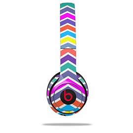 WraptorSkinz Skin Compatible with Beats Solo 4, Solo 3 and Solo 2 Wireless Headphones - Zig Zag Colors 04 - Decal Vinyl Wrap (Headphones NOT Included)