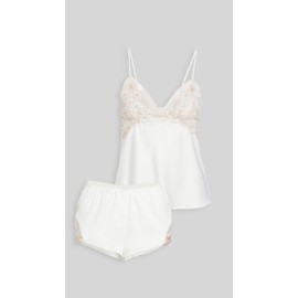 Flora Nikrooz Women's Rosa Cami & Shorts Set, Ivory, White, Off White, M