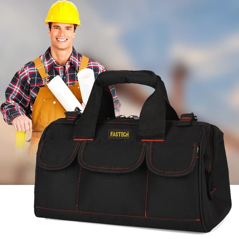 FASTECH 20-inch Heavy Duty Tool Bag with Wide Mouth for
