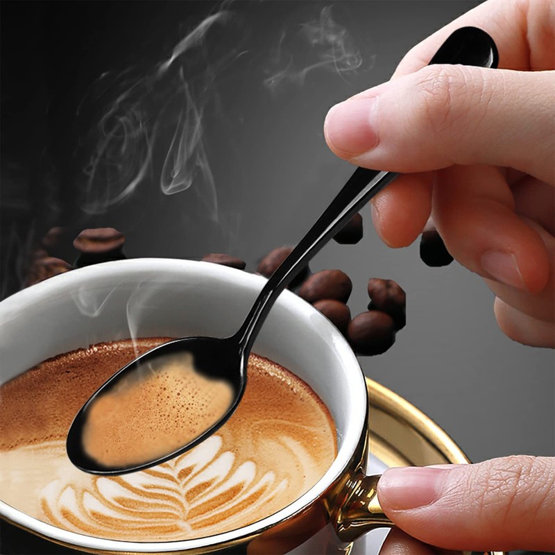 SONGZIMING Espresso Spoons Stainless Steel, 4.9 Inch Small Spoon for