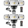 USTELLAR 55W Plug in Motion Sensor Lights Outdoor, Flood Lights