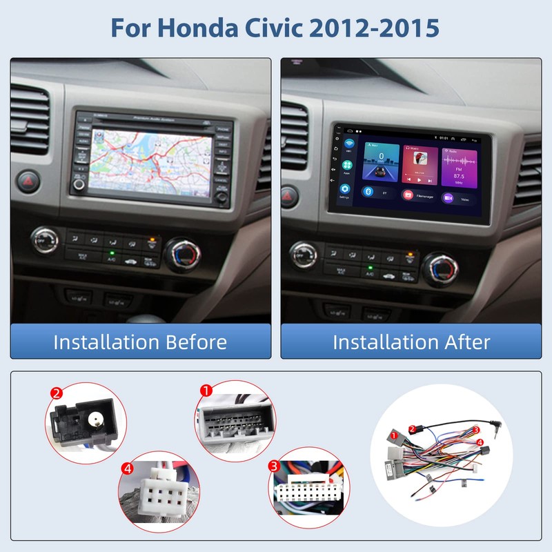 Car Radio Stereo for Honda Civic 2012 2013 2014 2015