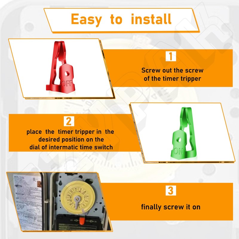Pool Timer On Off Clips/Time Switch Replacement Trippers (8 ON