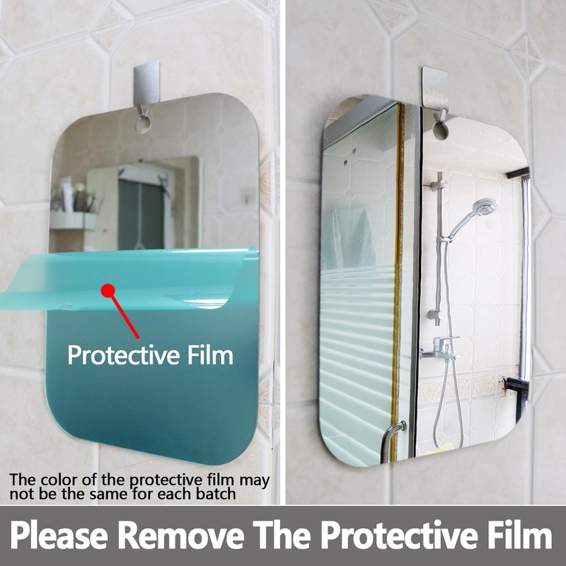 2 Pack Shower Mirror for Shaving, Medium 8 x 6
