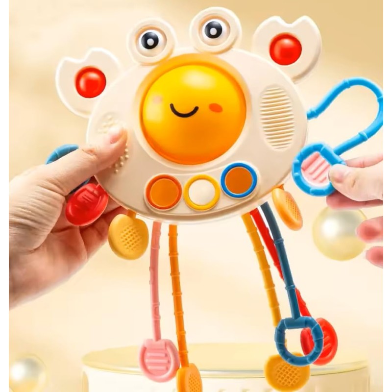 Yummy Baby Products Montessori Sensory Toy for Babies, Silicone Pull