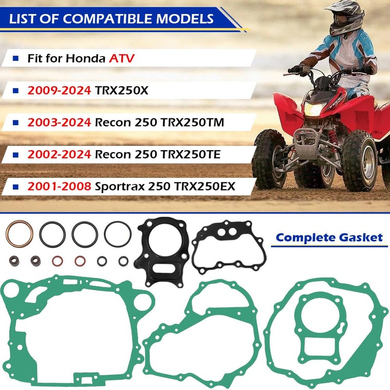 GOLKNHA Cam Timing Chain Tensioner Arm & Complete Gasket Kit