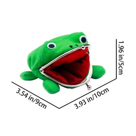 ZKTSRY Ninja Frog Purse, Anime Plush Frog Coin Purse, Cosplay Frog Purse, Anime Frog Coin Bag, Green, Coin Bag, Green, coin pocket
