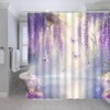 Purple Flower Shower Curtain Lavender Butterfly Weeping Wisteria Blossom Vine
