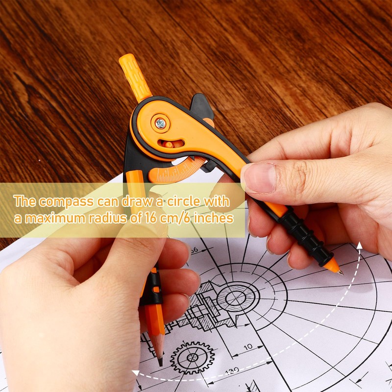 Zonon Student Protractor and Compass Set, Student Geometry Math Set