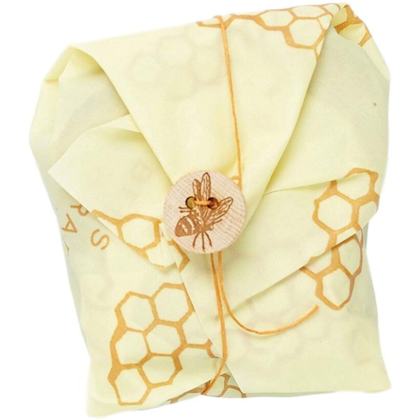 Bee's Wrap Sandwich Wrap, Eco Friendly Reusable Beeswax Food Wrap, Sustainable, Zero Waste, Plastic Free Alternative for Wrapping Sandwiches (Honeycomb Print)