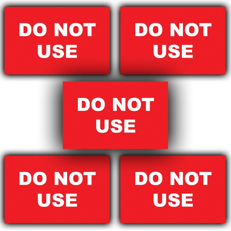 10 Pack - Do Not Use Labels - Electrical Safety