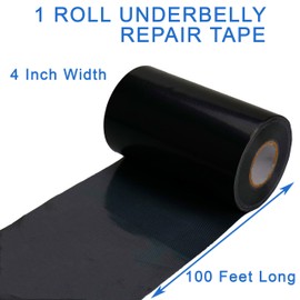 Autrends RV Underbelly Tape, 4 Inch × 100 Feet RV Underbelly Material Fabric RV Awnings Repair Tape Waterproof Strong Adhesive Mobile Home Belly Bottom Repair for Camper Travel Trailer Tear Repair