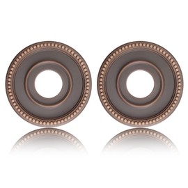 INCREWAY 2Pcs Brown Medallion Ceiling Cover Plate Ceiling Fan Medallion for Light Fixtures Ceiling, 12 Inch OD x 3.9 Inch ID