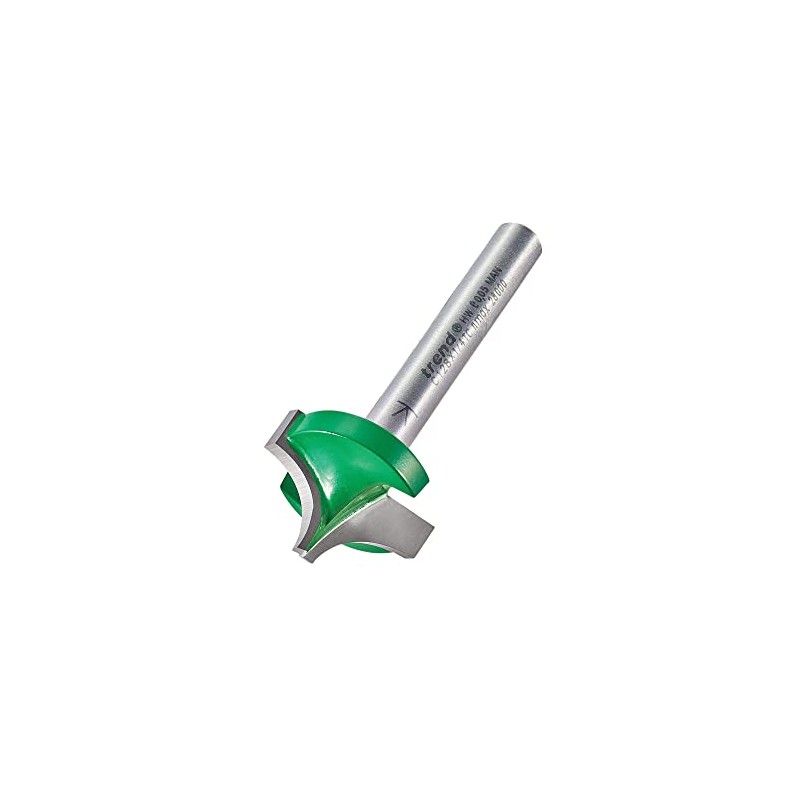 Trend CraftPro Ovolo Rounded Over Router Cutter Bit, 1/4 Inch