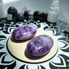 XIANNVXI 2.4" Large Amethyst Crystal Stone Polished Palm Healing Gemstone