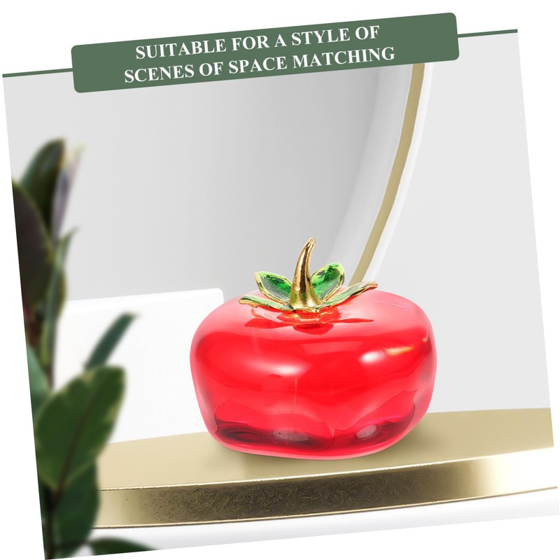 Cabilock 2pcs Primitive Fall Decor Crystal Fruit Ornament Home Fruit