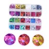Vaguelly 2 Boxes Heart Shaped Nail Glitter Sequins for Nail