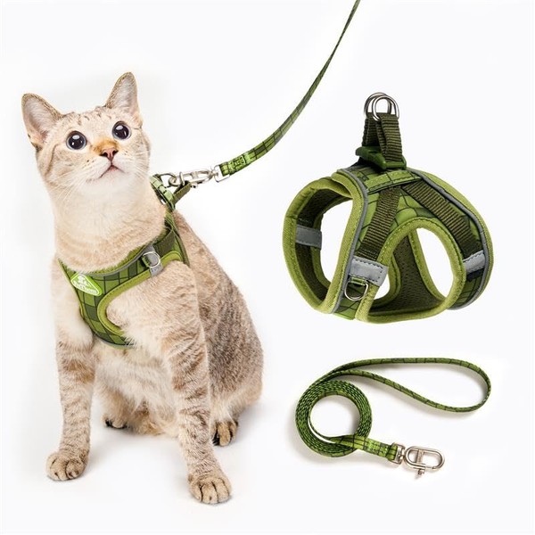 Cat Harness and Leash Set, Step-in Escape Proof Adjustable Vest