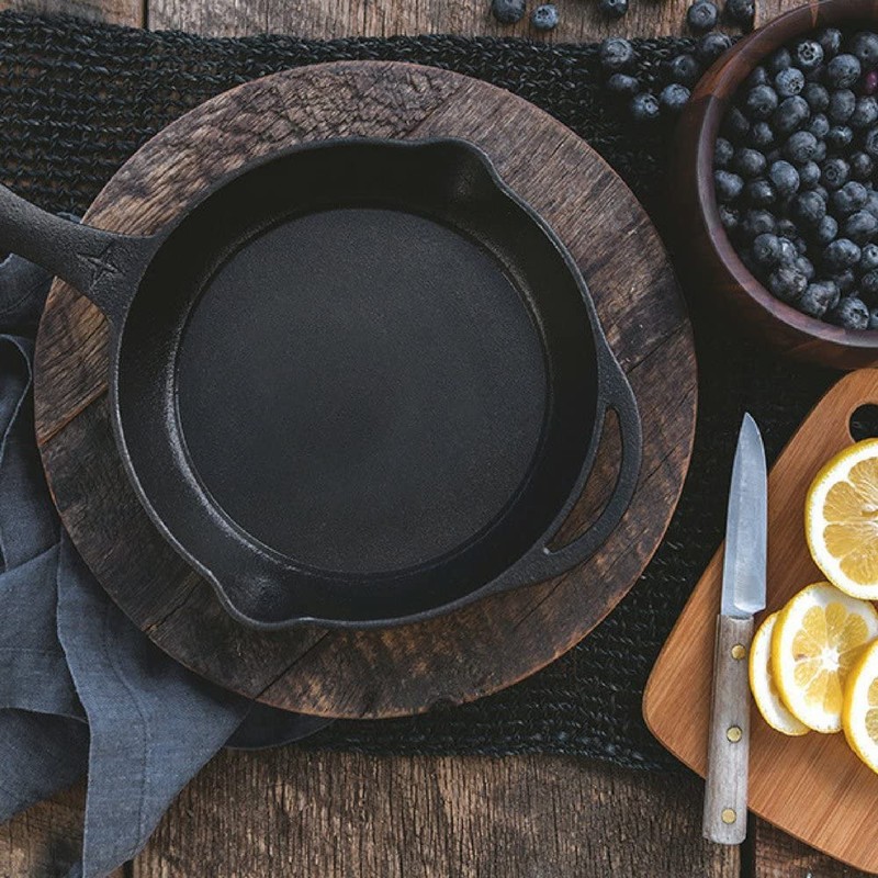 Barebones 8-Inch Cast Iron Skillet - Non Stick Frying Pans