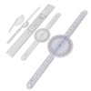 5Pcs Medical Goniometer Transparent Plastic Multifunction Joint Goniometer Set Kit