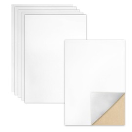Biaungdo 6 Pcs Self Adhesive Felt Sheets, White Felt Sheet with Adhesive Backing, 8 x 12 Inch Felts Fabric Peel and Stick Felts Liners for Arts Crafts Drawer Jewelry Box(A4 Size)