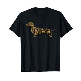 Dachshund Leopard Print Sausage Dog Animal Lover Women Gift T-Shirt