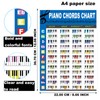 JINWEE Piano Chord Chart Poster, 1 Pcs Piano Chord Chart