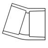 416-015BC PVC 22.5 ELBOW SCH40 1-1/2IN