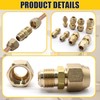 Opfiue 2PCS Copper Pipe Extension Joint Connectors, Air Conditioning Coupling