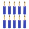 10PCS Banana Plugs 4mm Audio Jack Connector Solderless Six Blade