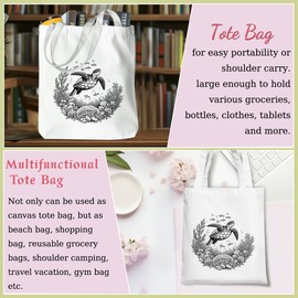 Aesthetic Ocean Coastal Beach Turtle Stuff Sea Turtle Gifts for Women Girls Sister Bestie Canvas Tote Bag Weekender Beach Bag Reusable Grocery Bags for Shopping Christmas Girls Trip Summer Vacation