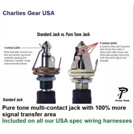 Charlies Gear Solderless Chibson Les Paul Wiring Upgrade - Add Real Value to your LP copy