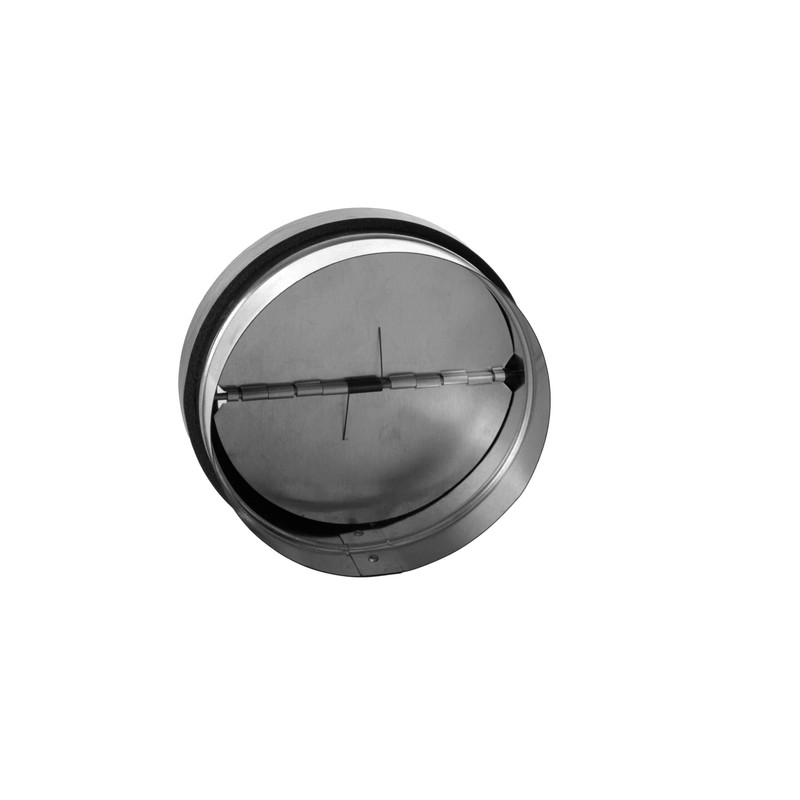 Inline Butterfly Backdraft Damper with Spring