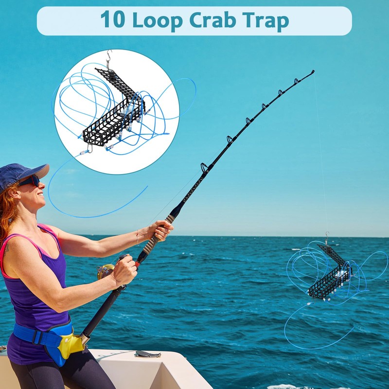 Therwen 2 Pack 10 Loop Crab Trap 6 Inch Length