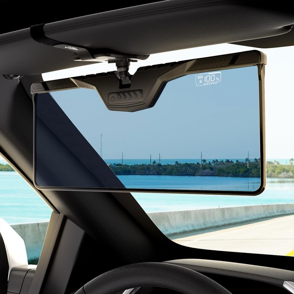 JOYTUTUS Auto Polarized Sun Visor Extender for Car, Smart LCD