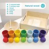 Ulanik Rainbow Balls in Cups Toddler Montessori Toys for 1