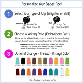 Monogram Mint Gray Diamonds Your Choice of Letter Badge Reel Retractable for ID or Key Card