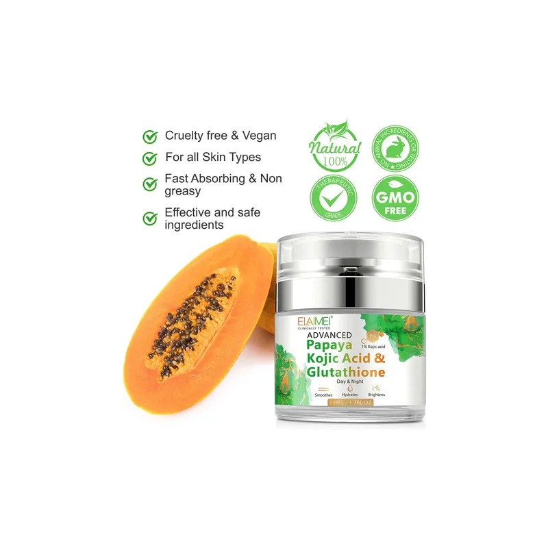 Crema Papaya Ácido Kójico Y Glutation Aclarante Paño Manchas