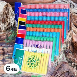 Donghae Chemical Dye Container Hair Perm Ceramic Hair Rod 6 Sets of 12 Mixed Colors / 동해화학 염색용기 헤어펌 세라믹 헤어롯드 12종 혼합색상 6세트